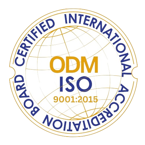 International accreditations ODM International, ISO 9001 certified.