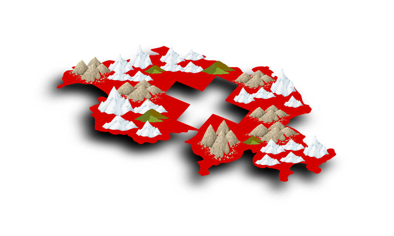 land, swiss, switzerland, alps, snow, mountain, nature, switzerland flag